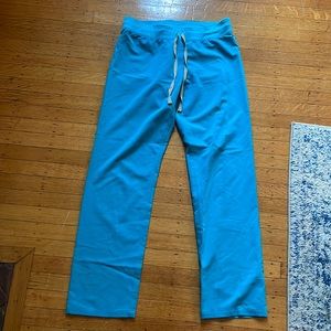 FIGS Teal medium tall Livingston scrub pants
